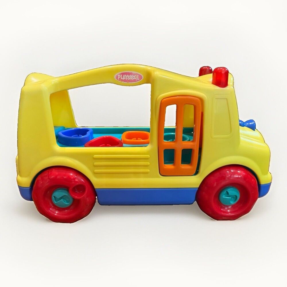 Vintage Playskool Wheels on the Bus‎ 2003 Musical Shape Sorter Works No Figures